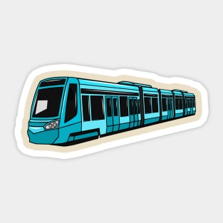 Electric locomotive cartoon illustration Sticker